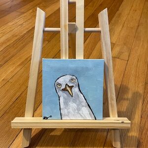 Original Artwork! “The Grumpy Seagull” Painting on Canvas